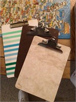 3 various clipboards