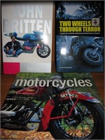 3 Motorcycle Books -2 Wheels Through Terror +