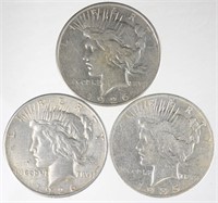 Peace Silver Dollars - Better Dates (3)