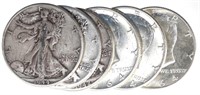 Silver Half Dollars (6)