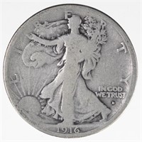 1916-d [OBV] Walking Liberty Half Dollar
