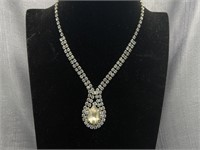 Vintage Rhinestone Necklace & Earring set