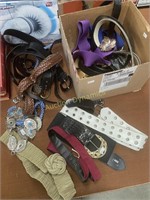 Box Lot of Ladies Belts