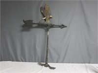 Vintage Iron Weather Vane With Eagle On Top