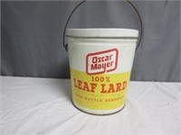 Vintage Oscar Meyer Metal Leaf Lard Bucket With