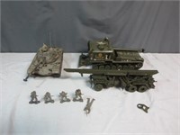 Lot of 3 Vintage Built Military Vehicles- Tank Is