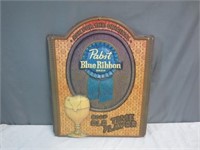 *Vintage Plastic Pabst Blue Ribbon Beer Sign