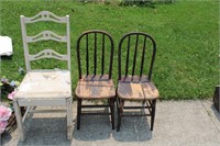 3 OLD CHAIRS