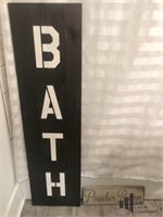 Wooden Bath and Powder Signs