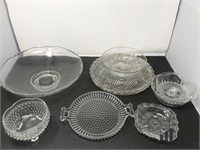 Assortment of Glass Serving Pieces