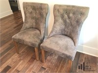 Traditional French Burnished Brown Oak Chairs