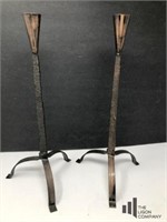 Bronze Toned Metal Candle Stick Holders