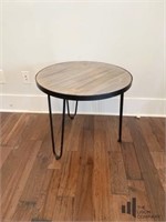Industrial Style Round Side Table