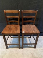 Pair of Wooden CHairs