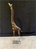 46 1/4" Metal Giraffe Sculpture