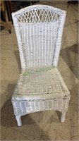 Small white wicker side chair - child size or a
