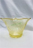 Vintage golden yellow bowl - elegant Depression