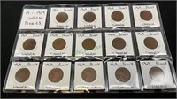 Coins - lot of 14-1909 Lincoln pennies, first