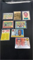 Sports cards - eight card lot - Mantle Checklist,