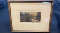 Wallace Nutting signed print - framed under