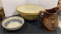 Mixed ceramic lot -  English mixing bowl,