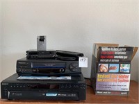 Sony DVD Player, Panasonic VHS, Sony Car Radio