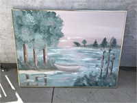 Canoe Scenery Painting