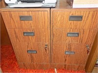 2 metal file cabinets with keys