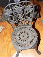small cast iron chair