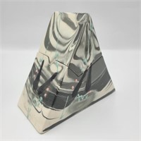 Signed Jensen Ceramic Triangular Stash Box