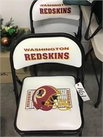 2 FOLDING REDSKINS CHAIRS