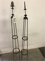 2 OUTDOOR WROUGHT IRON STANDS/ FRAMES