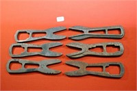 SIX VINTAGE ALLIGATOR WRENCHES