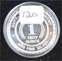 ONE TROY OUNCE SILVER ROUND