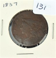 1837 LARGE US PENNY