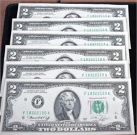 SIX $2 NOTES