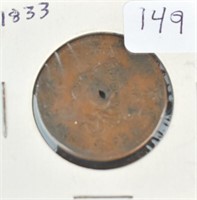 1833 LARGE US PENNY