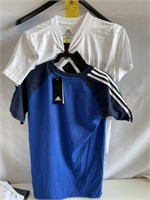 2 PCS ADIDAS YOUTH SMALL SHIRTS