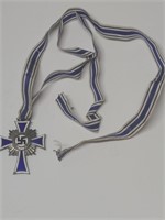 WWII German Silver Mothers Cross/Ribbon