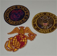 WWII Marines and Army Felt Pocket Patches