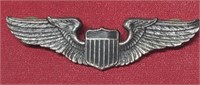 WWII Sterling 3 Inch Pilot Wings Post Back