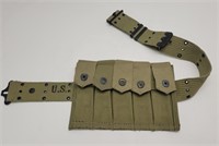 WWII M1936 Pistol Belt & Thompson Mag Pouch