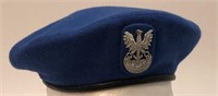 Polish Blue Beret With Bullion Insignia