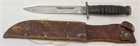 WWII 12" Kutmaster Fighting Knife and Sheath