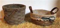 Longaberger Small Fruit and Button Baskets