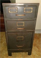 Antique Metal Stacking Filing Cabinet