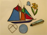 Stained glass pieces