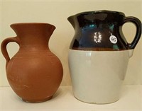 Clay pitcher and crock pitcher