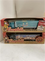 (2) Campbells Tractor Trailer Die Cast Toys