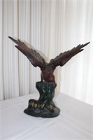 CAST IRON BIRD STATUE